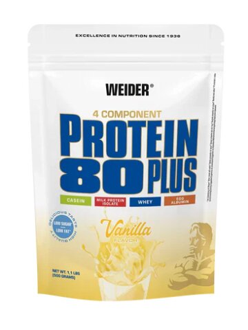 Weider Protein 80 Plus - 80 % Eiweißmix aus Molkenprotein & Casein (500 g Beutel)