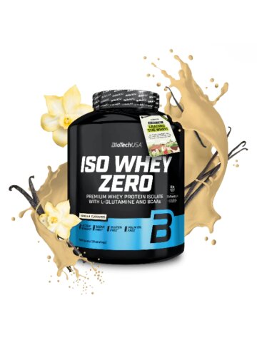 BioTech USA Iso Whey Zero - Laktosereduziertes Whey Isolat (1816 g Dose)
