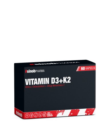 Sinob Vitamin D3+K2, 60 Kapseln Dose