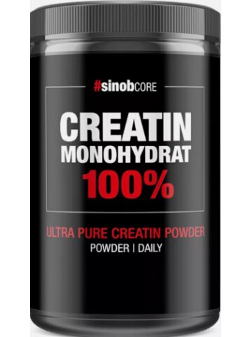 Sinob Creatine Monohydrate - 100 & reines Kreatin-Pulver für intensives Training (500 g)