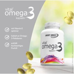 Best Body Nutrition Vital Omega 3 - Fischöl-Kapseln mit EPA & DHA (120 Stück)