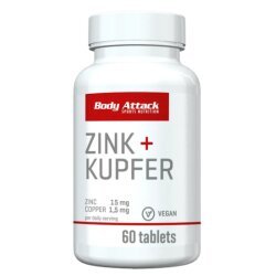 Body Attack Zink + Kupfer - 60 Tabletten Dose