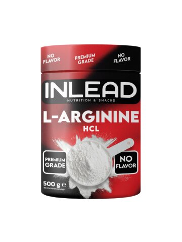 INLEAD L-Arginin - 100 % reines Arginin-Pulver für Pre-Workout & Pump (500 g Dose)