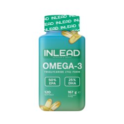 Inlead Omega 3 - hochreine Fischöl-Softgels mit EPA...